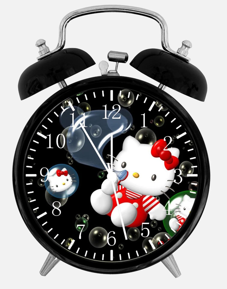Hello Kitty Alarm Desk Clock 3.75" Room Office Decor W06 Will Be a Nice Gift - Image 1 of 1