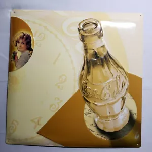 VINTAGE 60S STYLE COCA COLA " YELLOW COLA" METAL SIGN - Picture 1 of 11