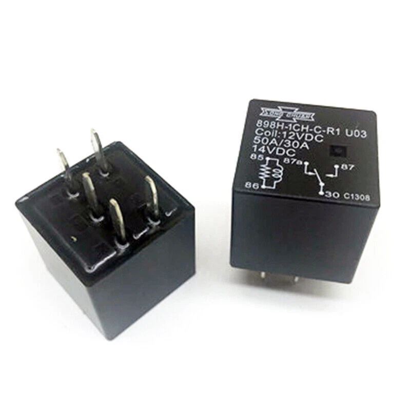  2Pcs SONGCHUAN 898H-1CH-C-R1 U03 12VDC Power Relay 5Pins - Image 1 of 1