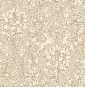 NuWallpaper Taupe Enchanted Peel & Stick Wallpaper 20.5" x 216",  - Picture 1 of 3