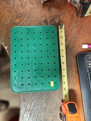 NOS Green Old School BMX Motocross Number # Plate with Holes Vintage - Image 1 of 2