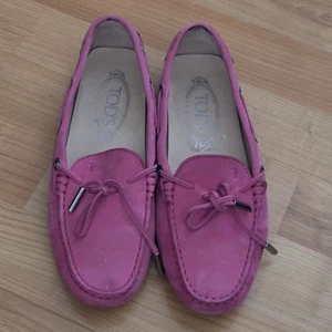 Mocasines Tods Rosa Gamuza Gommino Driving Mocs Talla 35.5 EE. UU. Talla 5 $520 - Imagen 1 de 8