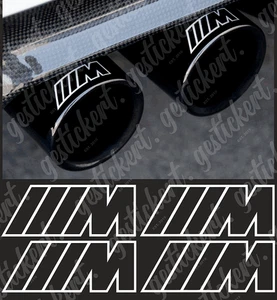 4 adesivi di scarico adatti per BMW Tuning Sticker Decal M Performance Exhaust - Foto 1 di 1
