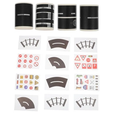 16pcs Railway Train Washi Tape DIY Road Traffic Adhesive Tape Sticker Decor - Image 1 of 4