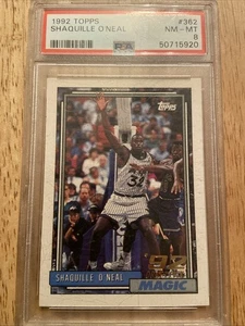 1992 Topps #362 Shaquille O'Neal Rookie RC PSA 8 - Bild 1 von 2