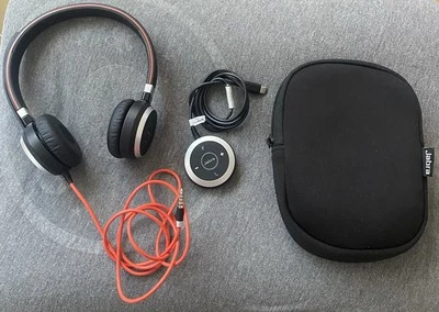 JABRA Evolve 40 Wired Stereo Headset with Mic Boom - Image 1 of 2