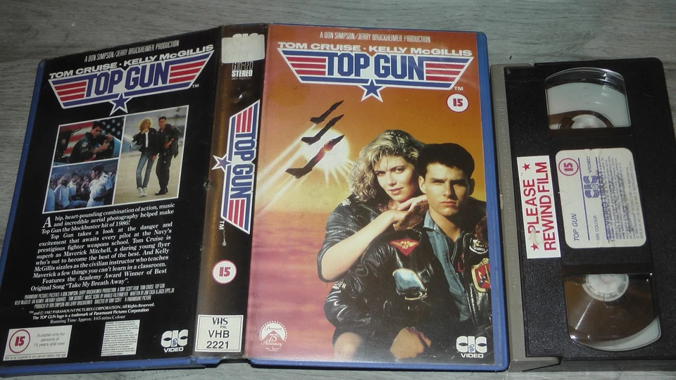 Top Gun VHS Video Tape Big Box Ex Rental CIC Cert - Image 1 of 1