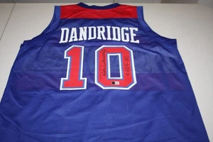 WASHINGTON BULLETS BOB DANDRIDGE #10 SIGNED ROAD AUTOGRAPHED CUSTOM JERSEY BAS - Picture 1 of 3