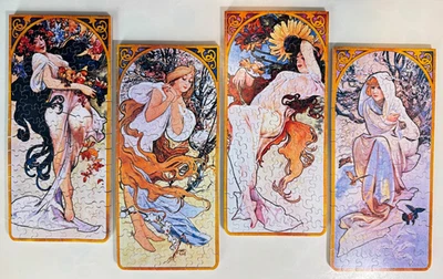 BCB Puzzles, "The Four Seasons" by Alphonse Mucha, Wood Pieces - Image 1 of 4