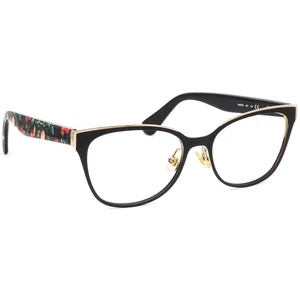 Kate Spade Eyeglasses Vandra 807 Black/Gold/Floral Cat Eye Frame 52[]16 140 - Picture 1 of 6