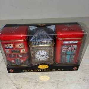 London Icons 3x Mini Teedosen mit feinem englischen losen Tee Big Ben London 2017 - Bild 1 von 6