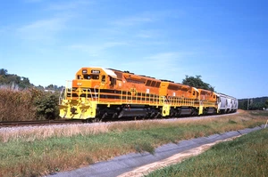 Original Slide: MMID Maryland Midland SD40-2 3451 + 2 Action - SD45 Carbodies - Picture 1 of 1