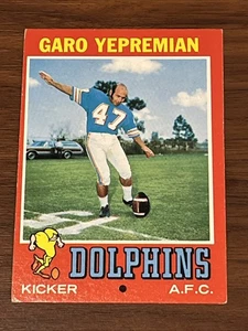 1971 Topps Football Garo Yepremian #121 Miami Dolphins 1971GY5 - Picture 1 of 3
