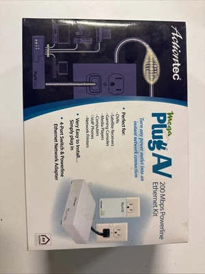 Actiontec MegaPlug AV 200Mbps Powerline Network Adapter Kit RJ-45 HLE20043-01KP - Image 1 of 4