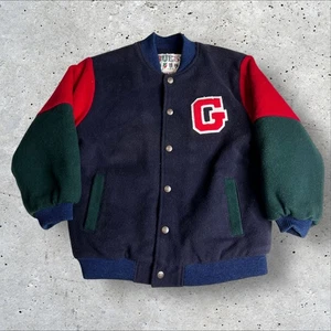 Guess USA by Georges Marciano Boys Wool Letterman Snap Down Jacket Size S - Picture 1 of 6