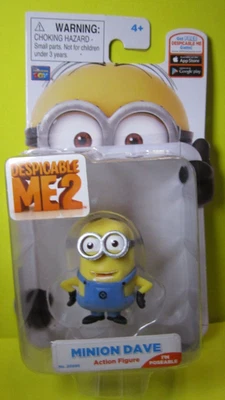 Boneco de ação posável Despicable Me 2 filme Minion Dave Thinkway Toys - Imagem 1 de 4