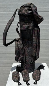 Jones Sports Cart Golf Bag 3-way Womens Floral Tapestry Rain Cover 3 Headcovers - Picture 1 of 8