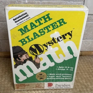 RARE SEALED Math Blaster Mystery Math (IBM/TANDY, 1989) - OEM Package - Afbeelding 1 van 12
