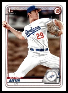 CLAYTON BEETER 2020 BOWMAN DRAFT RC LOS ANGELES DODGERS #BD-30 1ST BOWMAN - Picture 1 of 2