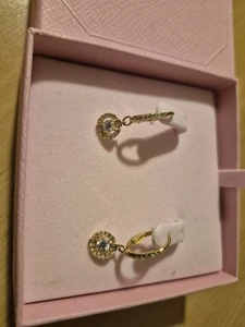 SWAROVSKI Rose Gold Sparkling Dance Drop Earrings - Picture 1 of 9