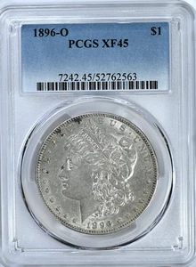 1896 O MORGAN PCGS Graded XF45 Silver Dollar Coin 7242 - Picture 1 of 2