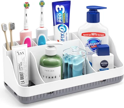 Bathroom Counter Organizer and Storage, 7 Slots Detachable Toothbrush Holders  - Image 1 of 4