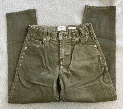 Pantalones de pana Quiksilver jóvenes/niños 24/8 verde Kracker calce cónico recto Foto 1 de 4