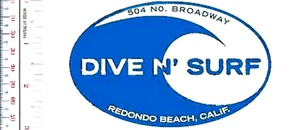 Parche Surfing California DIVE N' SURF 1954 Redondo Beach, CA SIN TARIFA - Imagen 1 de 1