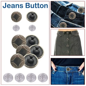 Jeans Buttons Hammer on Denim Replacement with Back Pins for Handbag Jacket 17mm - Picture 1 of 11