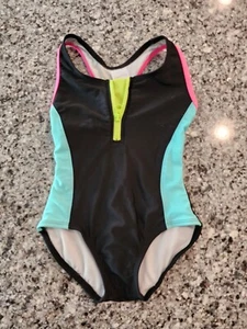 Xhilaration Swimsuit Little Girls Stripe W/ Zipper Size XS, Beach Swim Suit Kids - Picture 1 of 3
