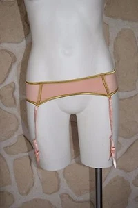 Porte jarretelles rose et or neuf taille 34/36 marque Sous-Entendus - Picture 1 of 1