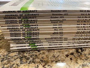 18 Journals Of Aircraft American Institute Aeronautics  Astronautics 1970 - 1971 - Picture 1 of 4