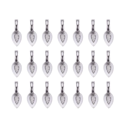 Антикварный серебряный держатель с подвесками 21 мм из тибетского сплава с плоской подушечкой 50 шт. - Изображение 1 из 4