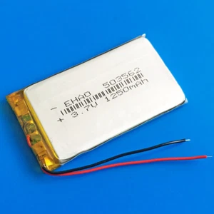 Batería recargable de polímero Li Po de 3,7 V 1250 mAh 503562 para grabadora de cámara GPS - Imagen 1 de 4