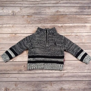 English Laundry 12 Months Half Zip Sweater Gray Black - Picture 1 of 5