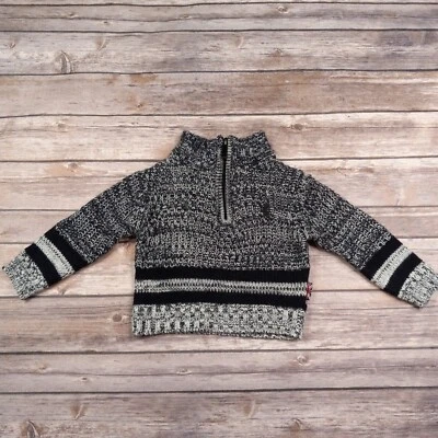 Suéter English Laundry 12 Meses Media Cremallera Gris Negro Foto 1 de 4