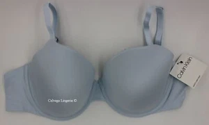 NWT Calvin Klein QP1500 "Women's Form" Convertible T-Shirt Microfiber Bra, Blue - Picture 1 of 8