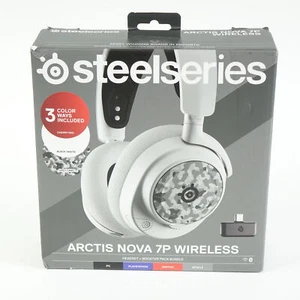 SteelSeries Exclusive Arctis Nova 7P 7 Wireless Bluetooth Headset + Booster Pack - Picture 1 of 3