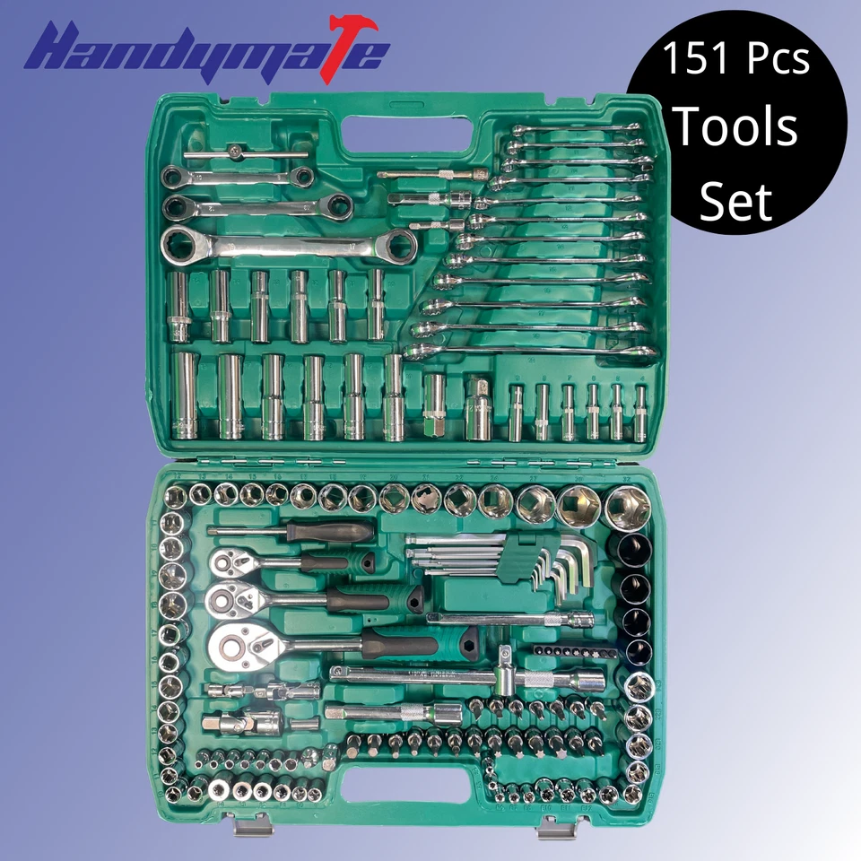 151pcs Tools Set Sockets Sleeves Screwdrivers Set Automotive Workshop Tools Kit - image 1 of 4