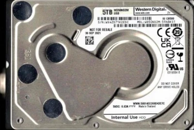 WD50NDZM-59A8KS1 WX42D SEP 2021 Western Digital 5TB USB 2.5" Hard Drive - Image 1 of 2