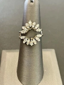 14KT White Gold 0.70CTW Diamond Engagement Ring Guard(FL61) - Picture 1 of 9