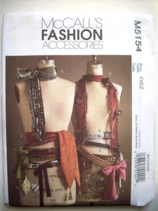 Bufandas Cinturones Shimmy Dijes Accesorios Patrón 5154 Sin Cortar - Imagen 1 de 2