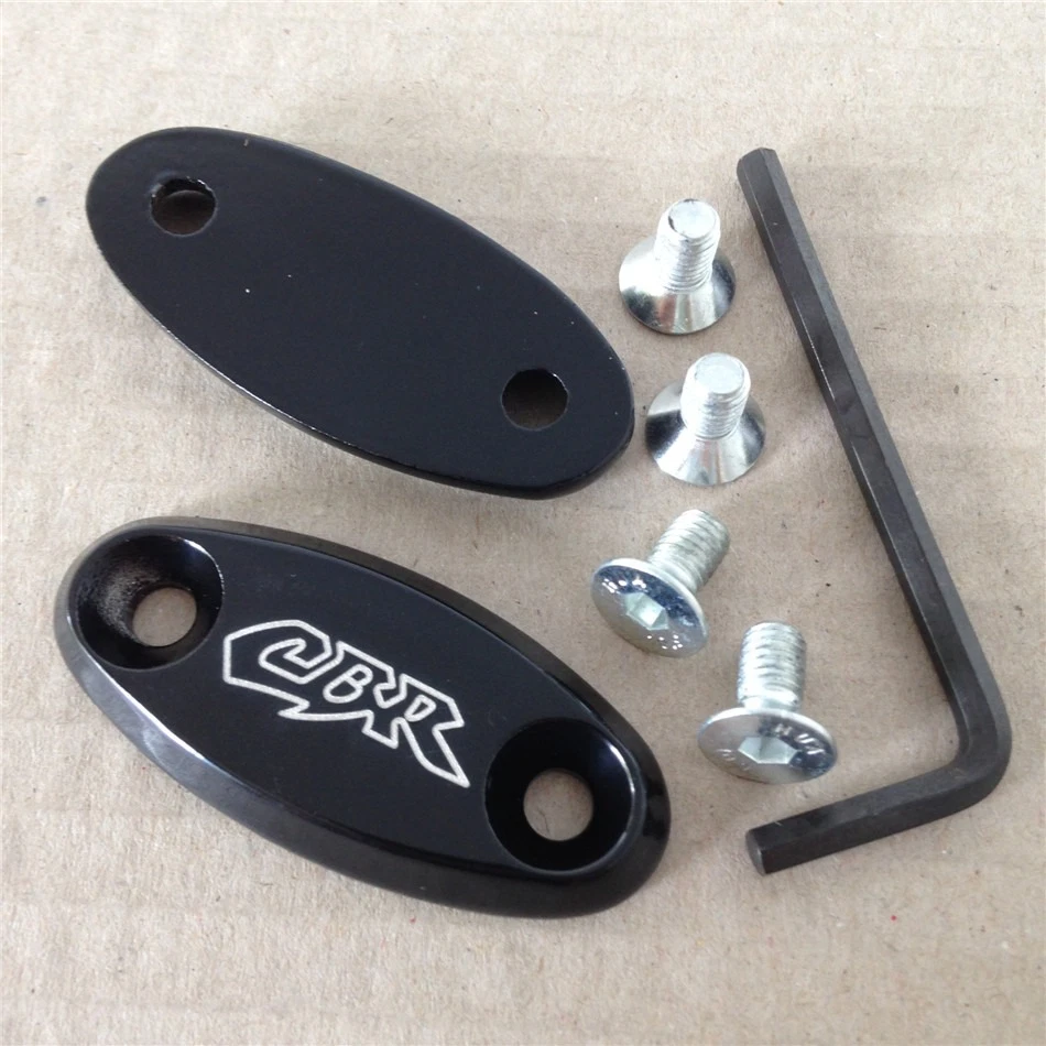 Placas base de bloque de espejo retrovisor para Honda Cbr 600 F4 F4I 900 Rr 929 954 1000Rr negro Foto 1 de 4