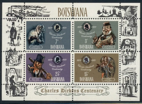Botswana Scott #65a MNH S/S Charles Dickens Death ANN CV$4+ 383230 th-1 Cover