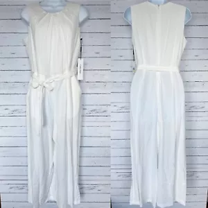 Calvin Klein Cream White Sleeveless Jumpsuit - NWT - sz 4 - Picture 1 of 9