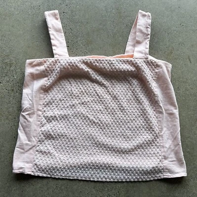 Vintage Andrée Gaye for The Shirt Off My Back Tank Pink Textured Tank Top Size M - Image 1 of 4