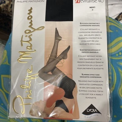 КОЛГОТКИ PHILIPPE MATIGNON FRANCE REVITALISE 40 DEN ЭФФЕКТ ПОХУДЕНИЯ ЧЕРНЫЕ РАЗМЕР-2 - Изображение 1 из 4