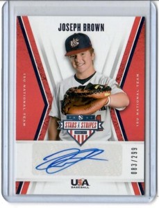 2019 Panini Stars & Stripes 083/299 Auto Joseph Brown