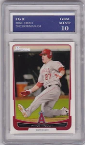 TARJETA DE NOVATO MIKE TRUUT Clasificada de béisbol GEMA ¡COMO NUEVA (10) Bowman RC Anaheim Angels! - Imagen 1 de 1