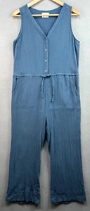 Pact Jumpsuit klein blau ärmellos Gaze Coastal Double Bio Baumwolle Taschen - Bild 1 von 12